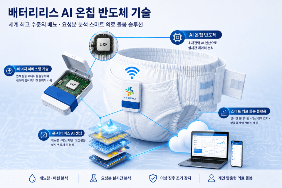 하이제라, 배뇨·요성분 분석 가능한 ‘배터리리스 AI 온칩 반도체’ 개발 착수