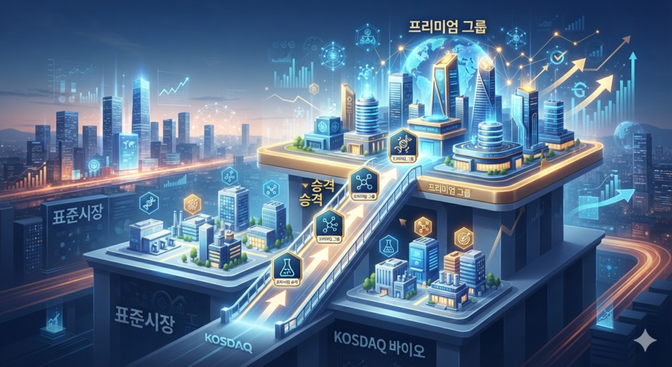 코스닥 승강제가 바꿀 바이오 투자지도...프리미엄 그룹 노릴 기업은 - 뉴스 썸네일 이미지